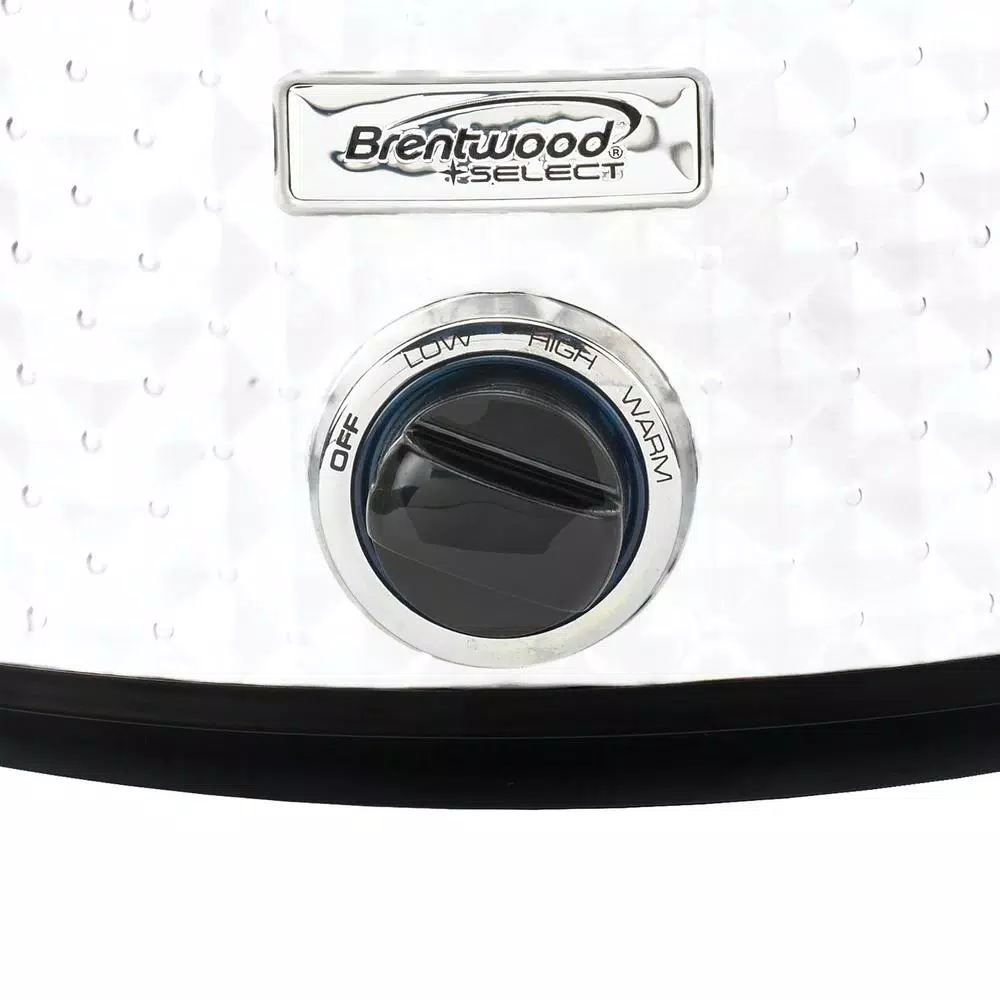 Brentwood Appliances SC-157W 7 Qt. Pearl Slow Cooker with Tempered Glass Lid