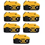 DEWALT 20V MAX XR 4.0Ah Lithium-Ion Battery Pack, 7-Pack thumbnail 1