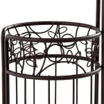interDesign Twigz Freestanding Toilet Paper Holder Plus with Roll Reserve - Bronze Floral Design thumbnail 3