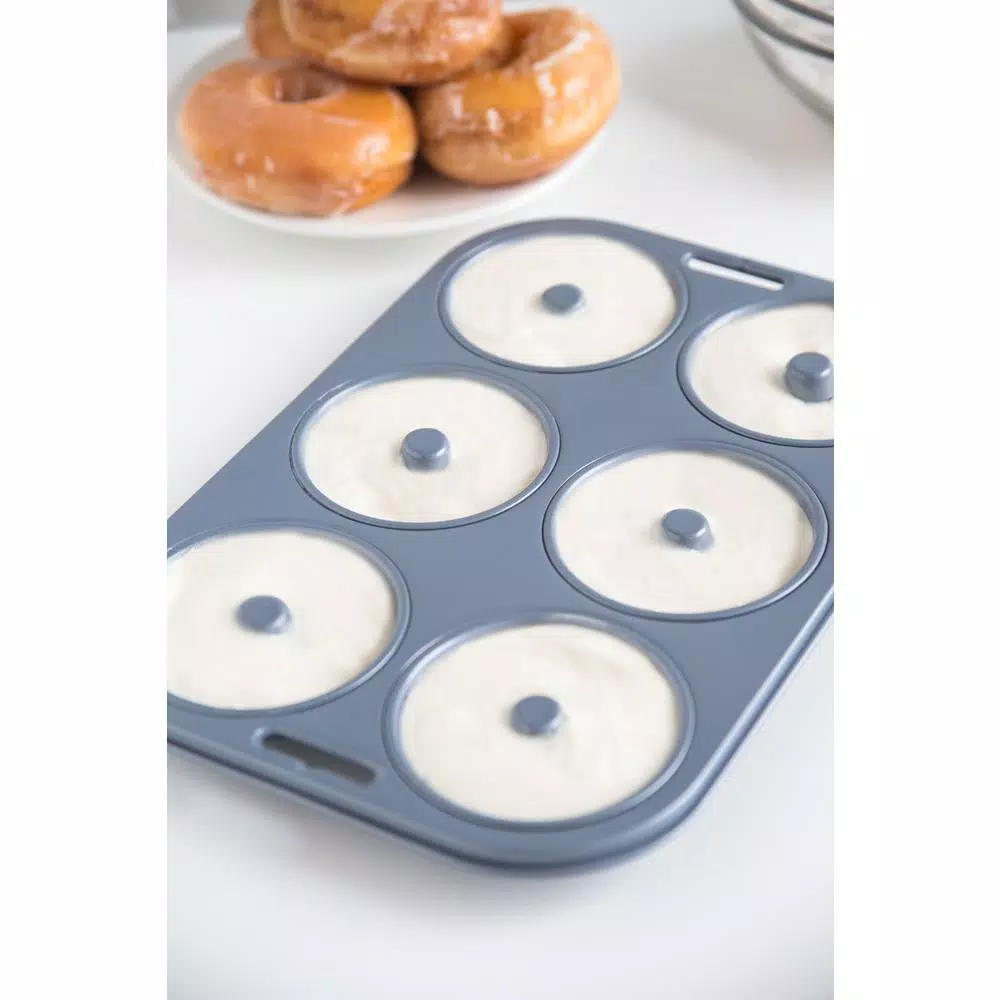 Fox Run Non-Stick 6-Cavity Donut Pan, Heavy Duty Carbon Steel