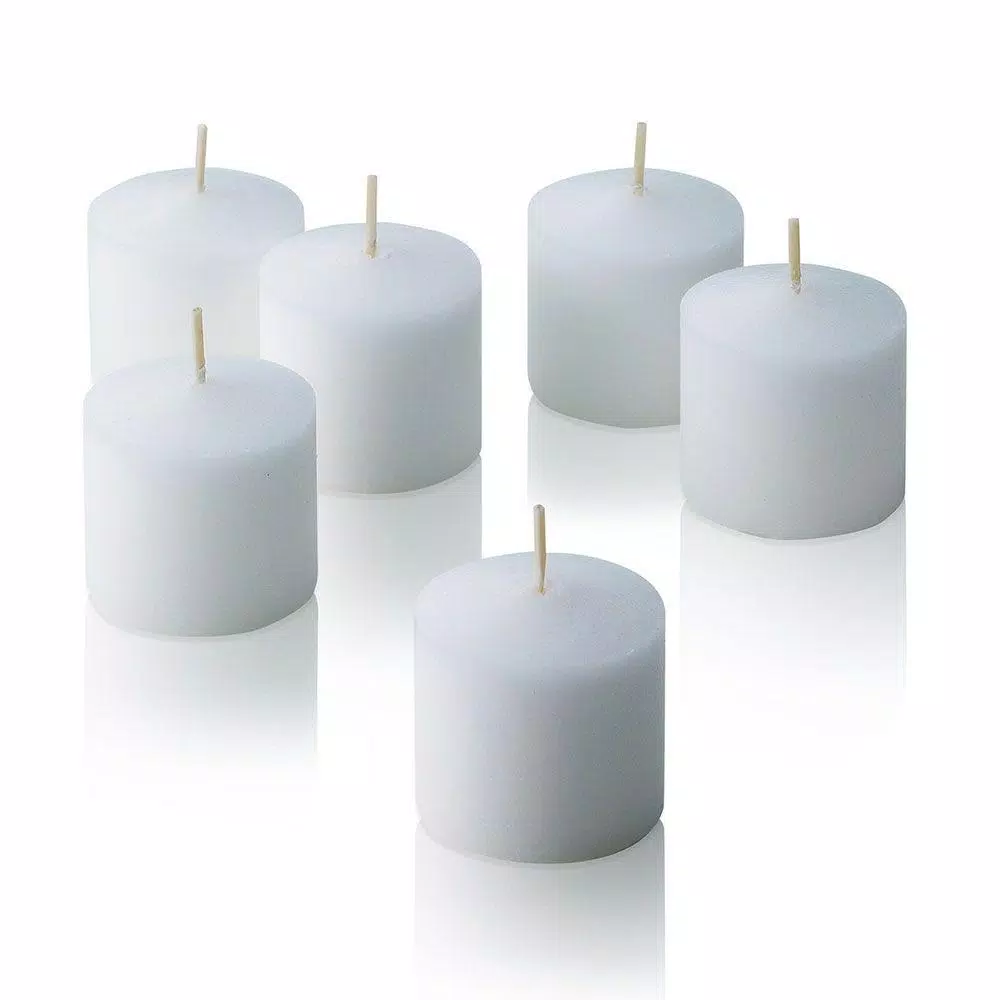 Light In The Dark White Unscented Votive Candles, 10 Hour Burn Time (Set of 36)