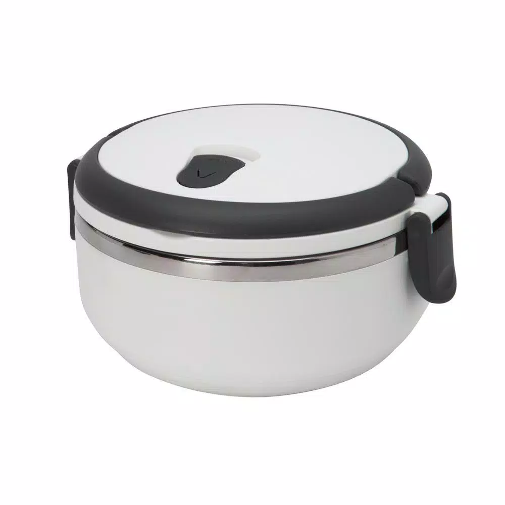 Unbranded Kitchen Details Stainless Steel 1-Tier Insulated Lunch Box - White