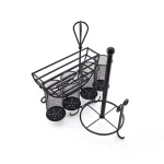 Gourmet Basics by Mikasa Mikasa Gourmet Basics Avilla 5-Compartment Picnic Caddy, Wrought Iron, Black thumbnail 2