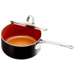 Gotham Steel 2 Qt. Aluminum Ti-Ceramic Non-Stick Sauce Pan with Glass Lid thumbnail 2