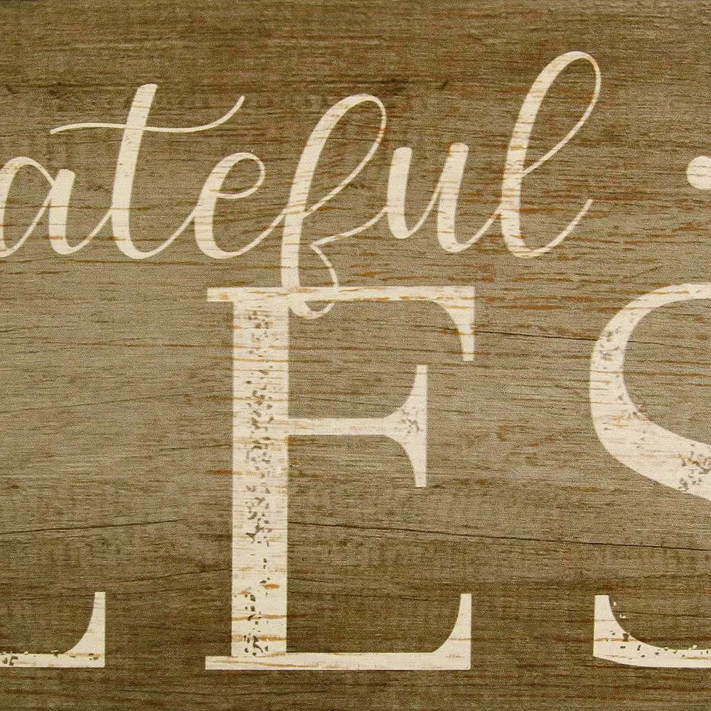 Stratton Home Decor Grateful, Thankful, Blessed Wood Sign Wall Art