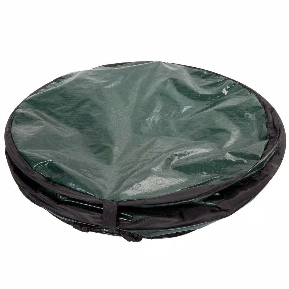 Wakeman Outdoors 33 Gal. Collapsible Camping Trash Bin, Green