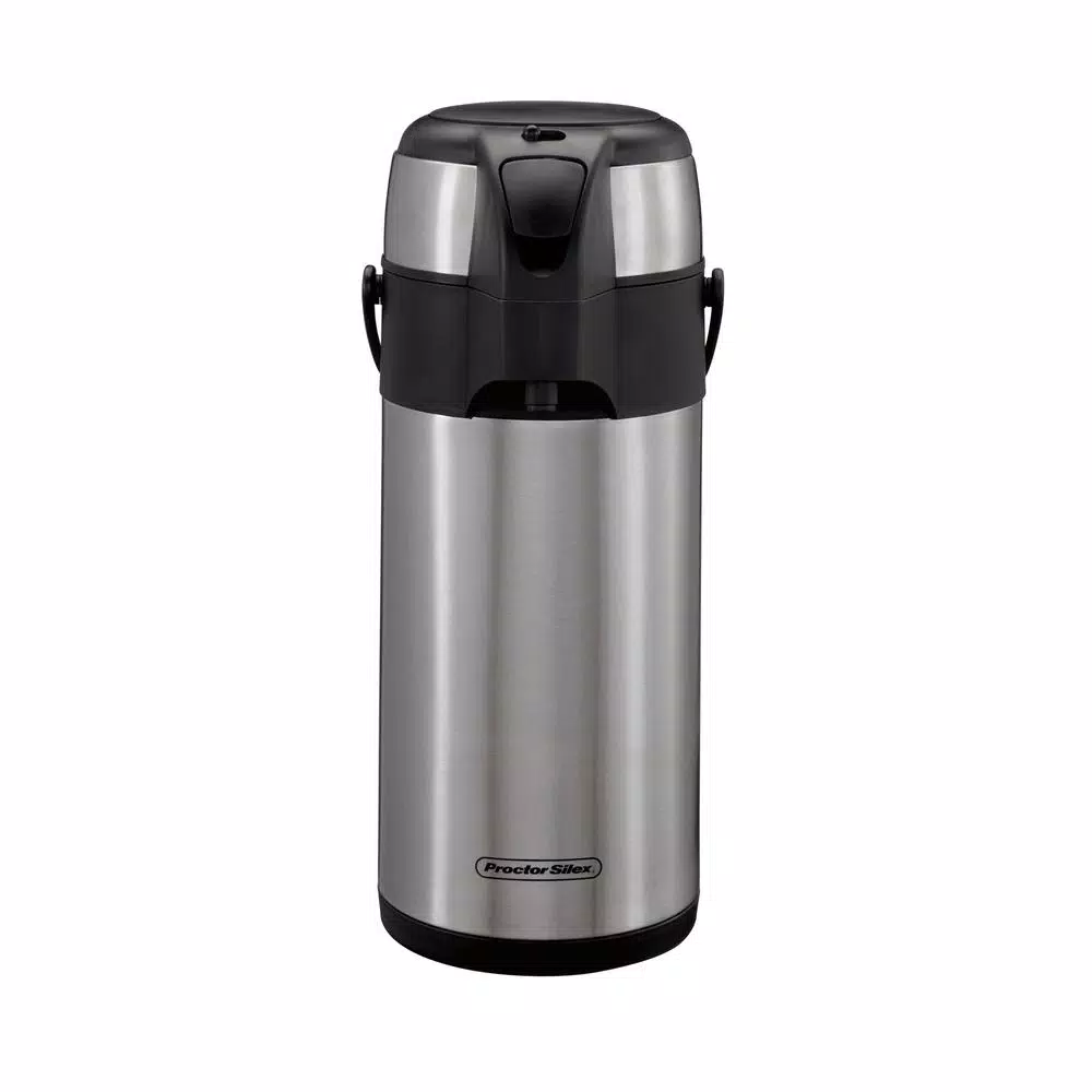 Proctor Silex 12.6-Cup Stainless Steel Airpot Coffee Urn, 3L Vacuum Insulated Beverage Server