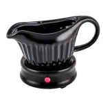 Ovente 13.5 oz. Electric Gravy Warmer with Detachable Ceramic Gravy Boat, Black thumbnail 6