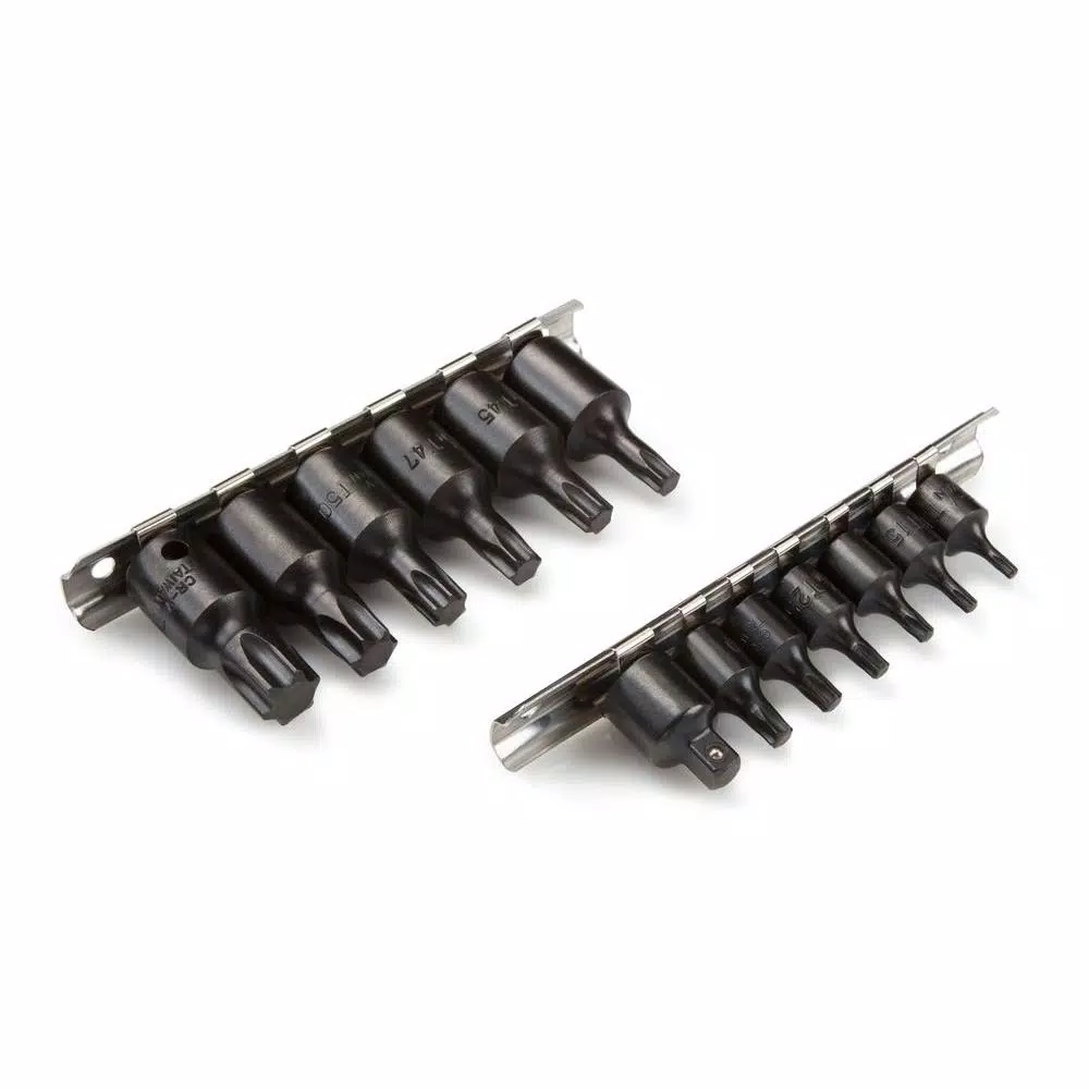 TEKTON 13-Piece Impact Star Bit Socket Set, 1/4 in. and 3/8 in. Drive, T10-T60
