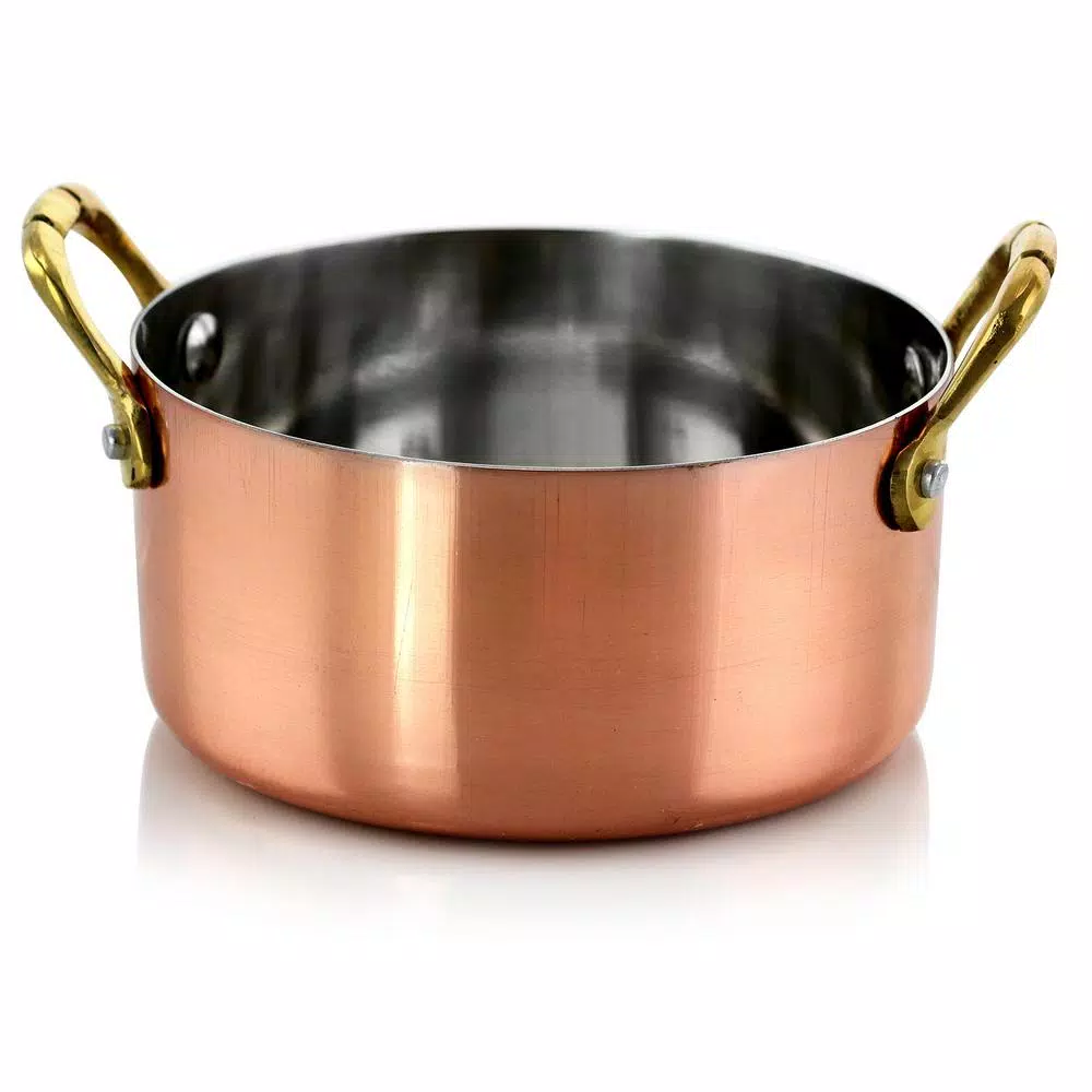 Gibson Home Rembrandt 0.5 qt. Round Stainless Steel Mini Dutch Oven in Copper, 6-Pack