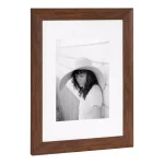 Kate and Laurel Edson Walnut Brown Picture Frame Set, 16 x 20 in. with 11 x 14 in. Mat (Set of 2) thumbnail 3