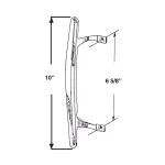 Barton Kramer Sliding Glass Door Handle, Chrome Finish, 6-5/8 in. Hole Spacing thumbnail 2