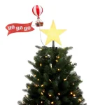 Mr. Christmas Santa in Hot Air Balloon Animated Tree Topper with LED Star thumbnail 2