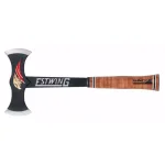 Estwing Black Eagle Double Bit Axe with Leather Grip, Forged American Steel thumbnail 1