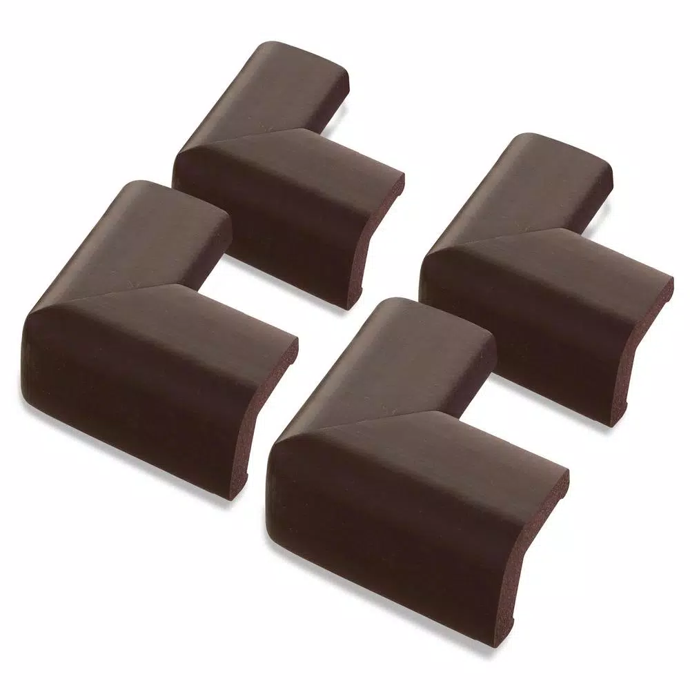 Dreambaby Foam Corner Protectors, Brown (4-Pack) - Furniture Edge Guards