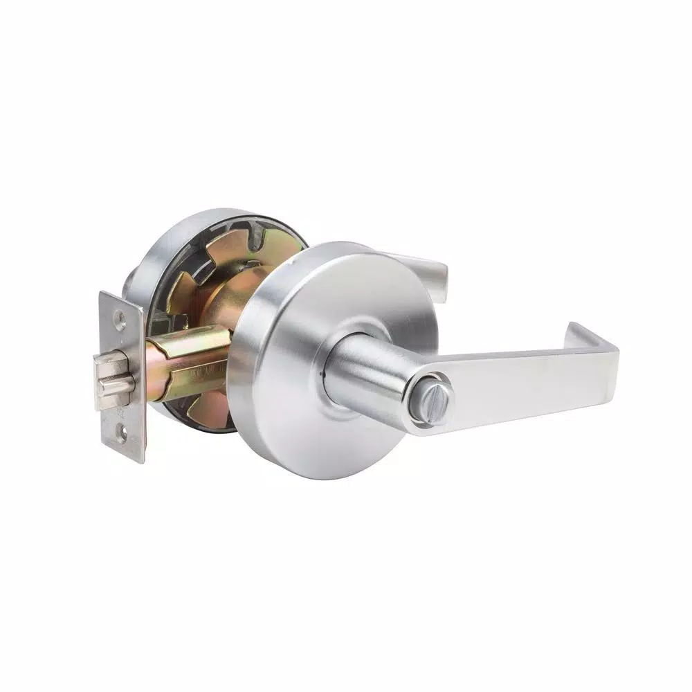 Global Door Controls Eiffel Style Commercial Keyed Entry Lever, ANSI Grade 2, Brushed Chrome