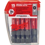Milwaukee SHOCKWAVE 2 in. #2 Phillips Impact Duty Steel Driver Bits, 60-Pack thumbnail 3