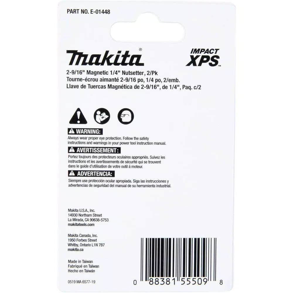 Makita IMPACT XPS 2-9/16 in. Magnetic 1/4 in. Hex Nutsetter (2-Pack)
