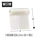 Weston 8 in. x 50 ft. Vacuum Sealer Bags Roll, 3.0 Mil Heavy Duty, BPA Free thumbnail 3