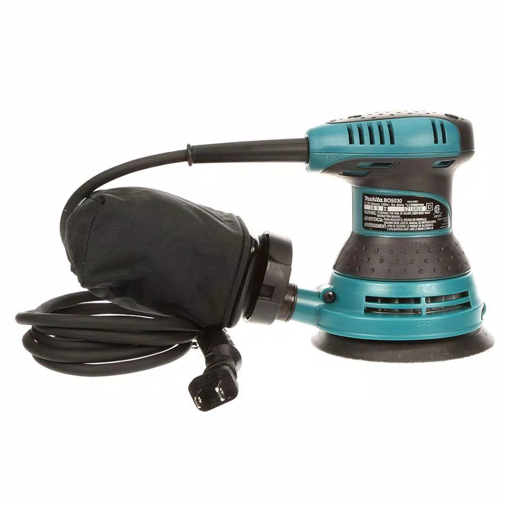 Makita 5 in. Corded Random Orbital Sander with Dust Bag and Hard Case, 3 Amp