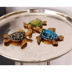 LITTON LANE 5 in. Polystone Sea Turtle Sculptures, Set of 3 - Coastal Decorative Statuary thumbnail 1