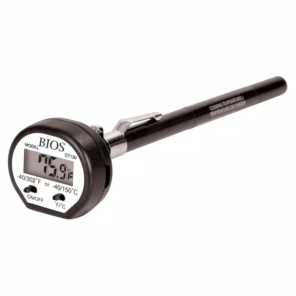 Unbranded Digital Pocket Food Thermometer with Stainless Steel 5-Stem and LCD Display