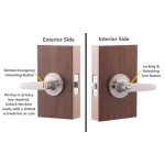 Copper Creek Daley Satin Stainless Steel Privacy Bed/Bath Door Lever thumbnail 5