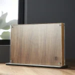 SCHMIDT BROS. Downtown Acacia Wood Knife Block - Two-Sided Magnetic Storage with Acrylic Safety Covers thumbnail 4