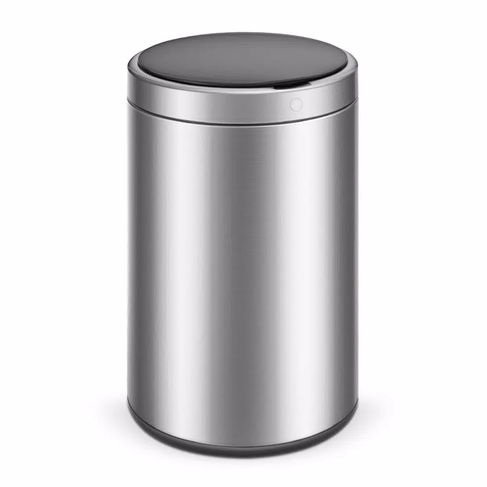 Innovaze 3.2 Gallon Stainless Steel Motion Sensor Touchless Trash Can, Fingerprint Resistant Round Bin