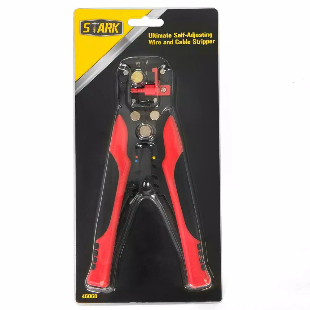 XtremepowerUS Stark 8 in. Self-Adjusting Wire Stripper, Cutter, and Crimper for 4-22 AWG