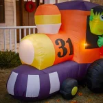 Gemmy 5.5 ft. Halloween Train Airblown Inflatable with Lights, Family Friendly Decor thumbnail 3