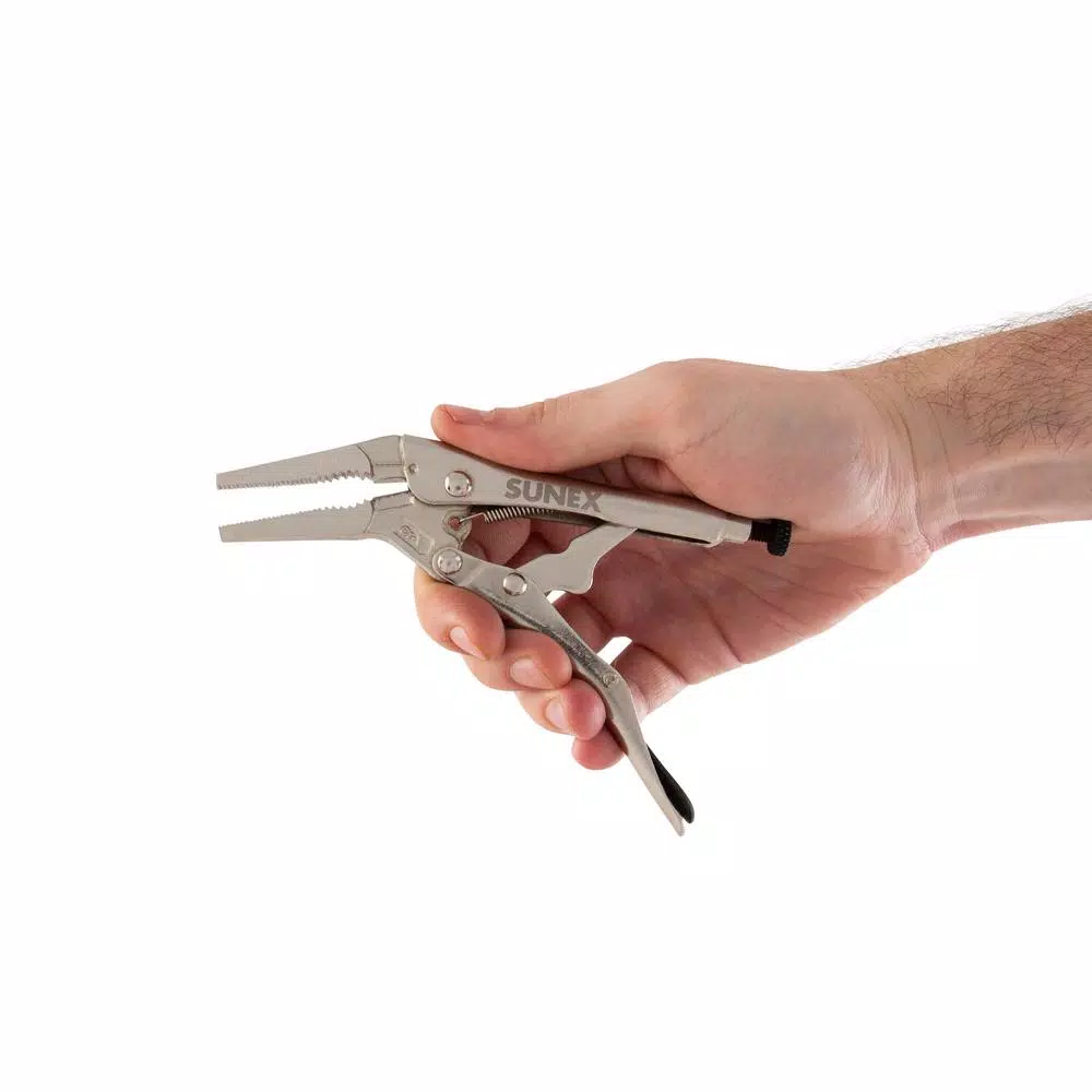 SUNEX TOOLS Sunex LP6L 6 in. Long Nose Locking Pliers with 2 in. Jaw Capacity
