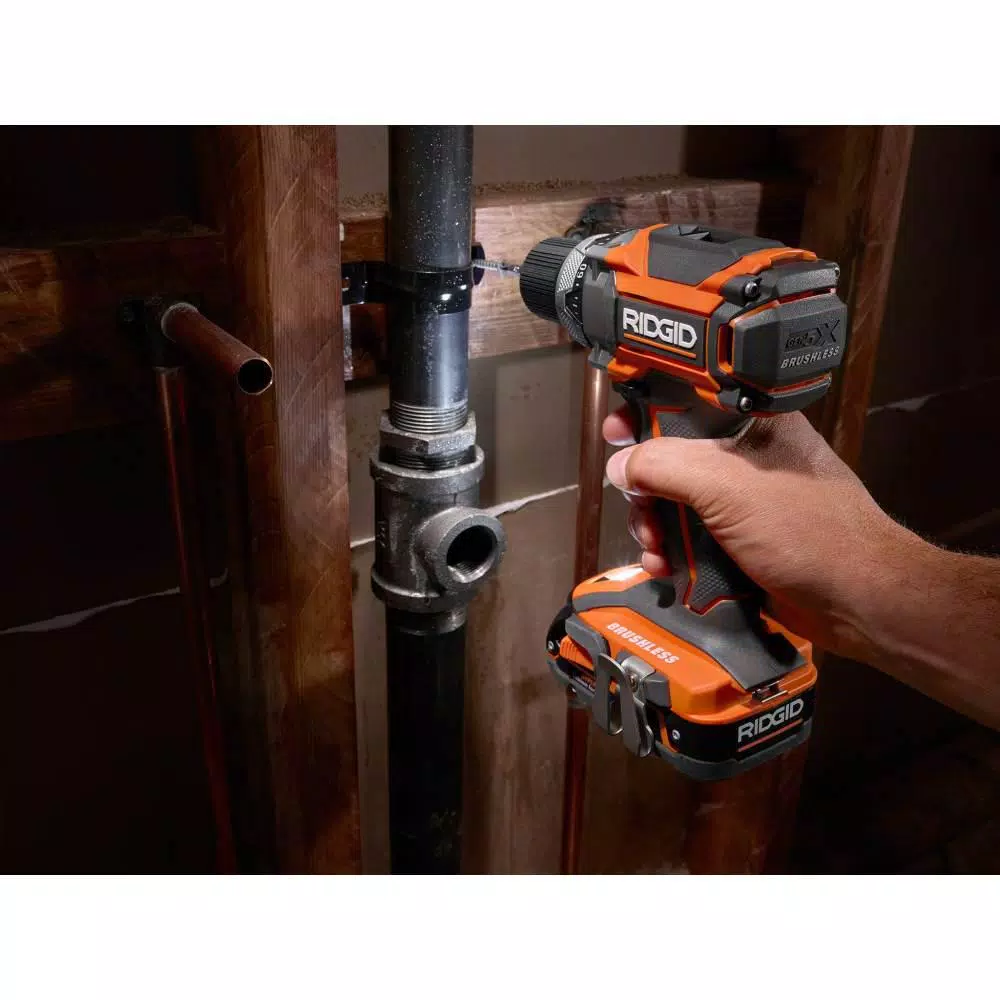 RIDGID 18V Lithium-Ion Brushless 1/2 in. Compact Cordless Drill/Driver (Tool Only)