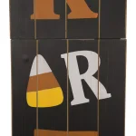 Glitzhome 59.68 in. Wooden Trick or Treat Porch Sign - Halloween Hanging Decor thumbnail 3