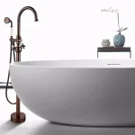 Vanity Art 48 in. Freestanding Single-Handle Claw Foot Tub Faucet with Hand Shower, Oil Rubbed Bronze thumbnail 1