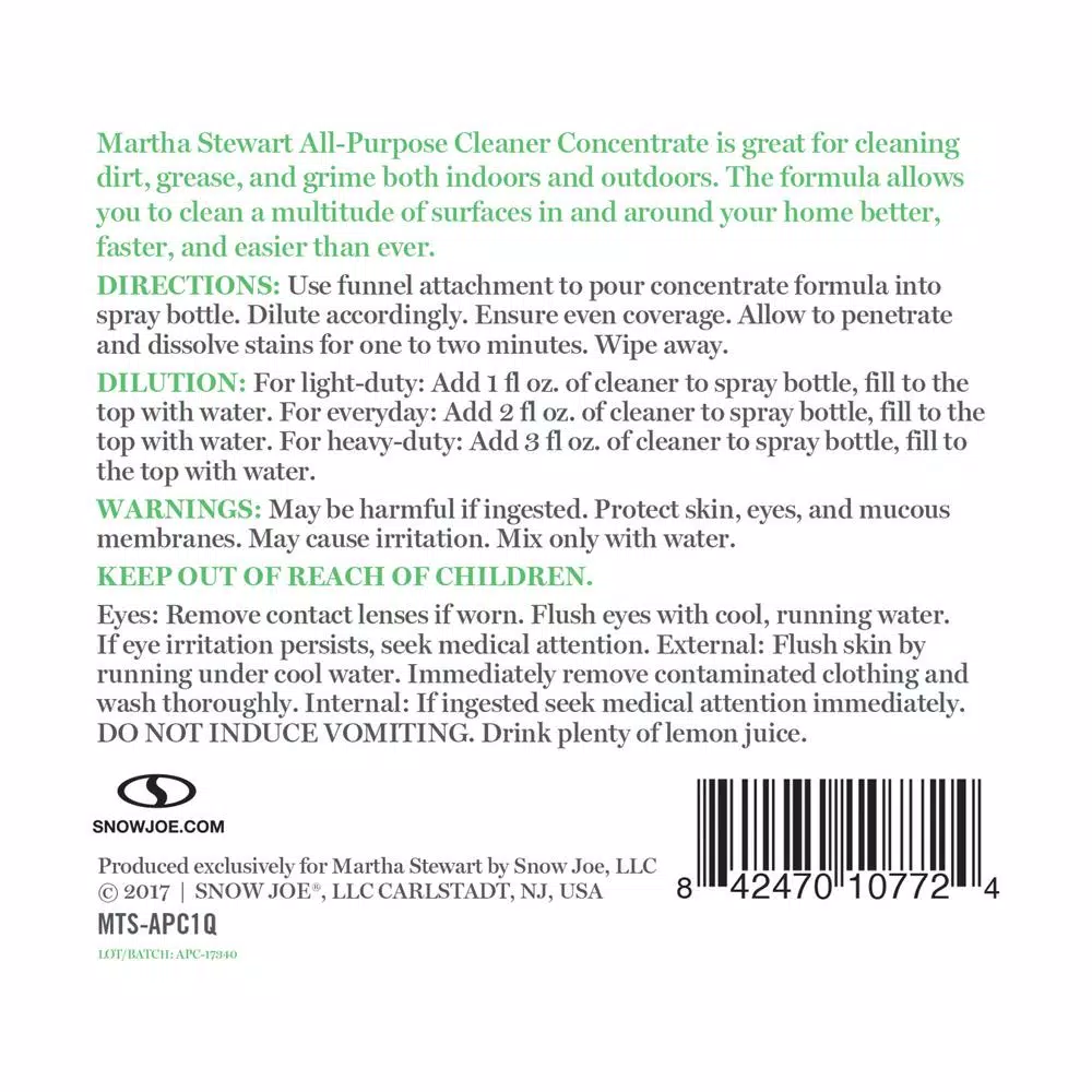 Martha Stewart Living Martha Stewart Indoor/Outdoor All-Purpose Super Cleaner Concentrate, 32 oz