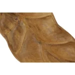 LITTON LANE Large Rustic Leaf-Shaped Natural Teak Wood Serving Trays, Set of 3 thumbnail 3