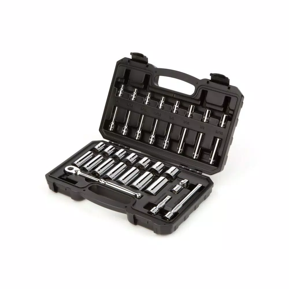 TEKTON 35-Piece 3/8 in. Drive 6-Point Socket and Ratchet Set (1/4 in. to 1 in.)