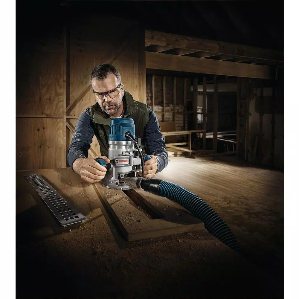 Bosch 15 Amp Corded Variable Speed Combination Plunge and Fixed-Base Router Kit with Hard Case