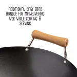 Honey-Can-Do Joyce Chen 4-Piece Carbon Steel Non-Stick Wok Set with High Dome Lid, Bamboo Spatula, and Recipe Booklet thumbnail 8