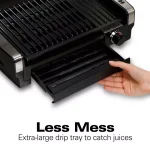 Hamilton Beach Searing Grill 118 sq. in. Stainless Steel Indoor Countertop Grill with Non-Stick Plates thumbnail 6