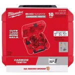 Milwaukee BIG HAWG Carbide Hole Saw Kit, 10-Piece Set thumbnail 6