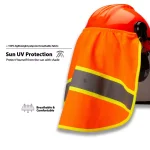 TR Industrial Knitted Neck Shade with 3M Reflector for Forestry Safety Helmets, Orange thumbnail 2
