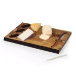 TOSCANA Delio Acacia Wood Cheese Board Set with Cheese Knife and Chalkboard Markers thumbnail 4