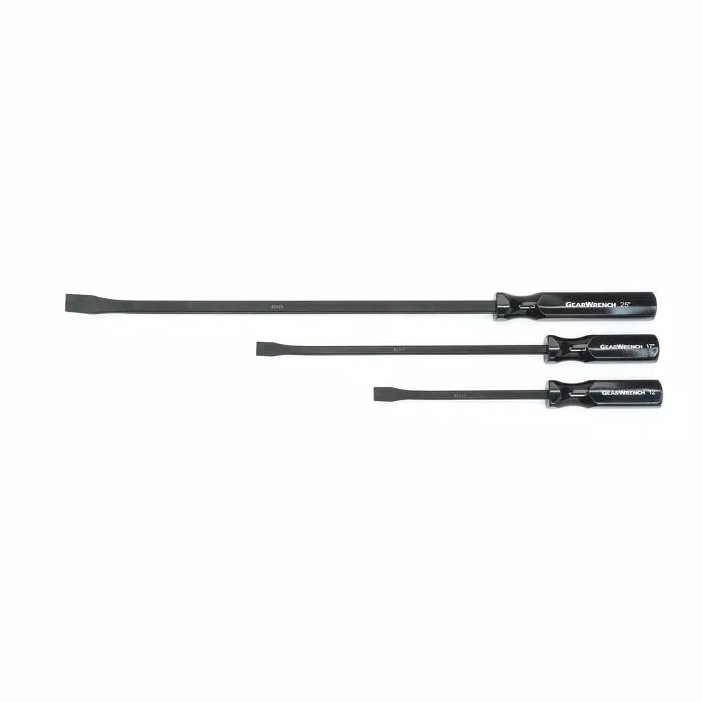 GEARWRENCH 3-Piece Angled Tip Pry Bar Set, 12 in., 17 in., and 25 in.