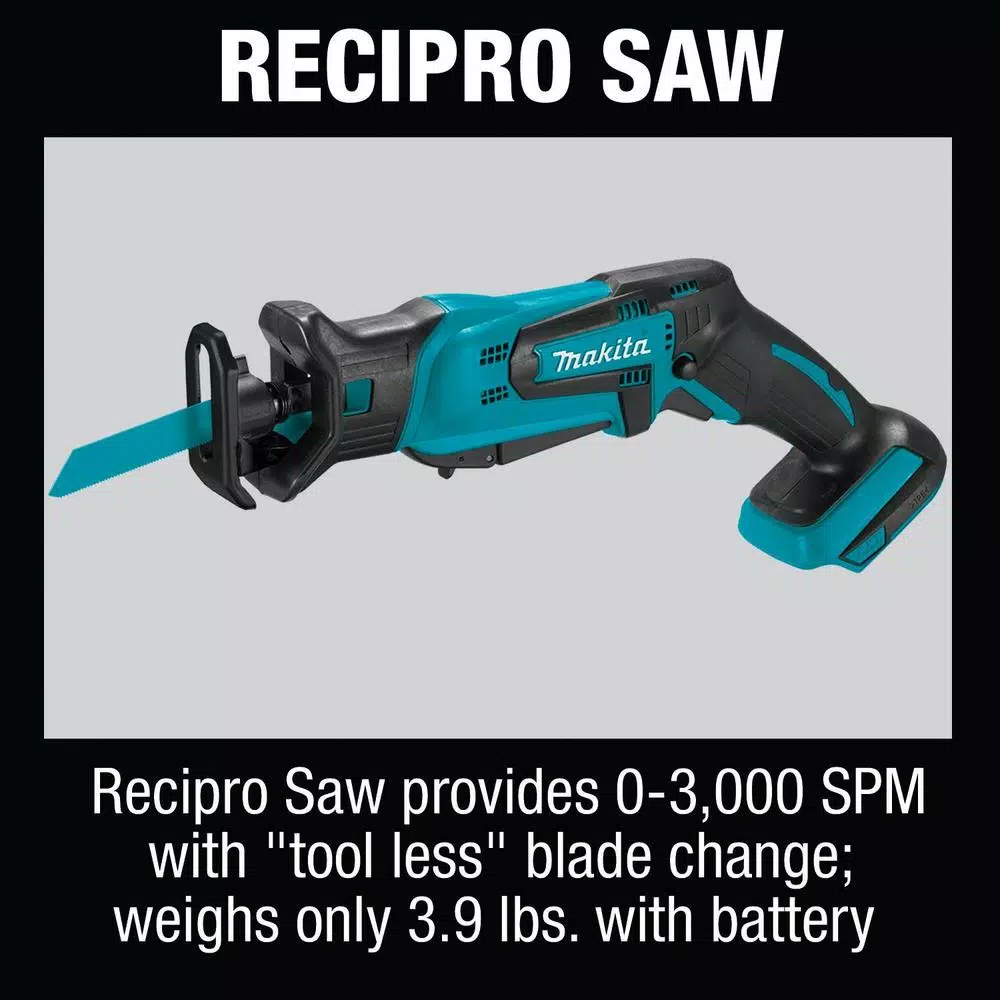 Makita 18V LXT Cordless 6-Piece Combo Kit with 3.0Ah Batteries and Charger