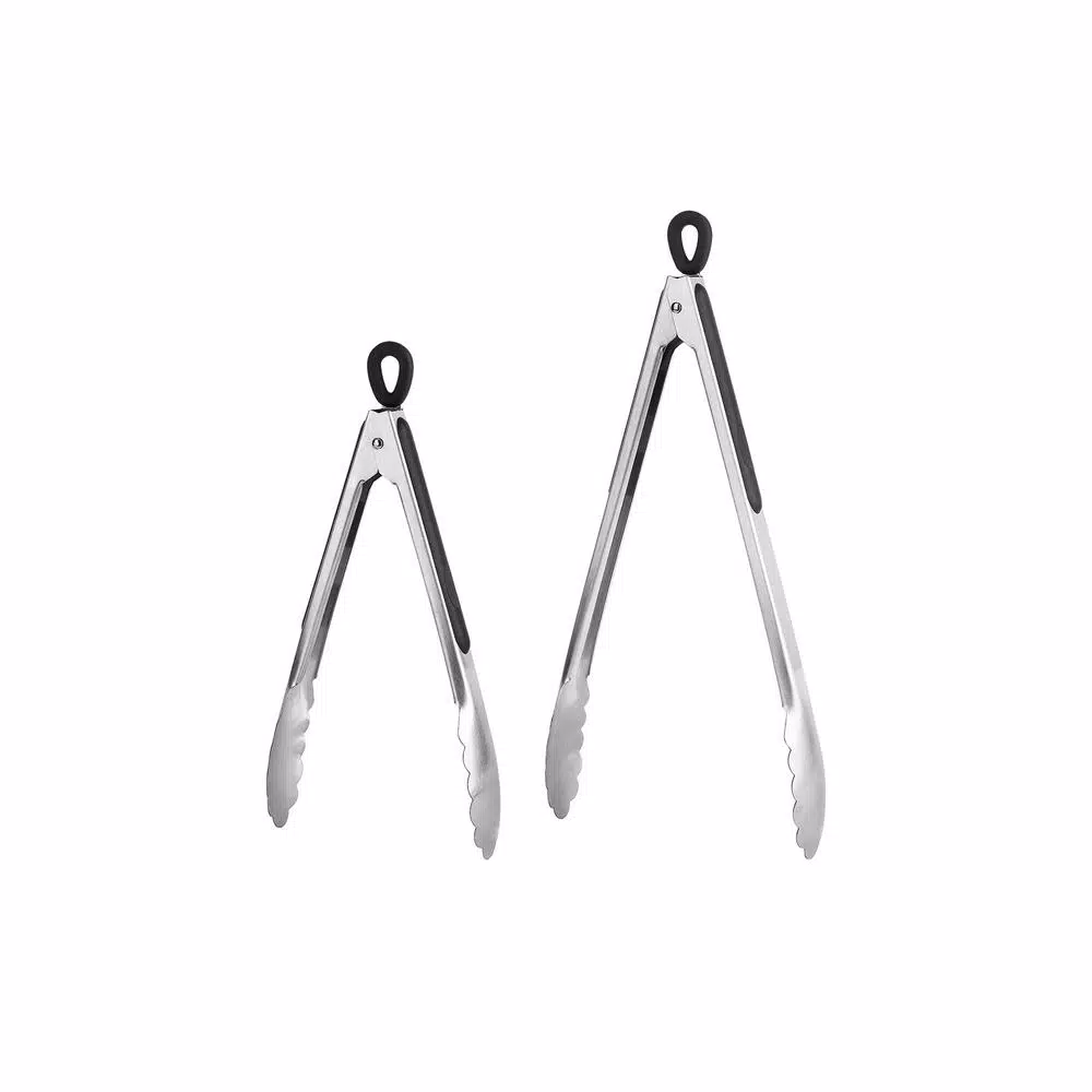 Fox Run Stainless Steel Tongs Bundle with Polypropylene Grips