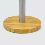 ExcelSteel Stainless Steel Paper Towel Holder with Durable Bamboo Base thumbnail 2