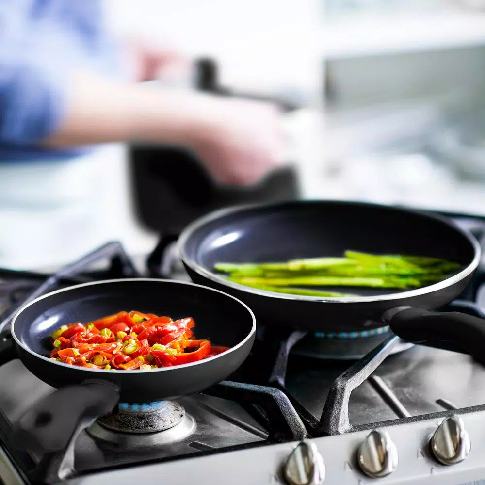 GreenLife Diamond 11 in. Aluminum Ceramic Nonstick Square Griddle, Black