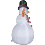 Fraser Hill Farm 20 ft. Jolly Snowman Christmas Inflatable with RGB Lights thumbnail 9